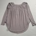We the Free Must Have Henley Free People Waffle Gray Long Sleeve Shirt Top XS