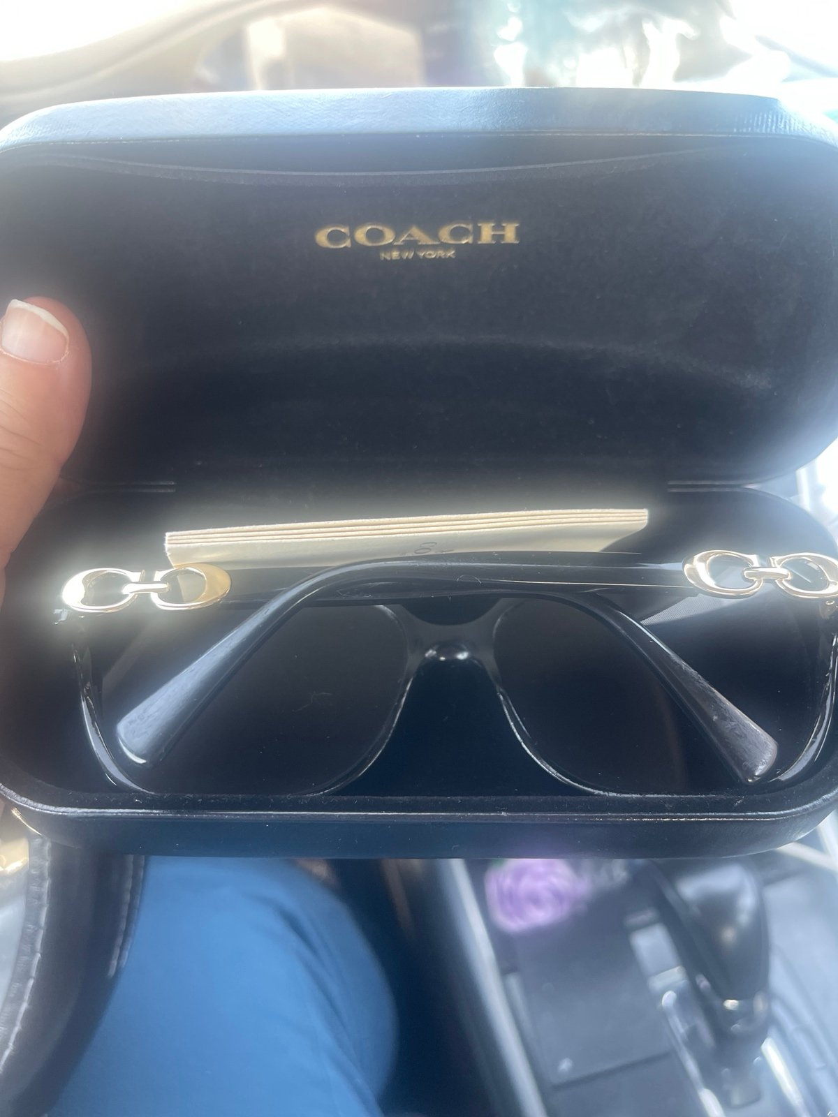 Coach black sunglasses for women includes case very good condition Paid 280