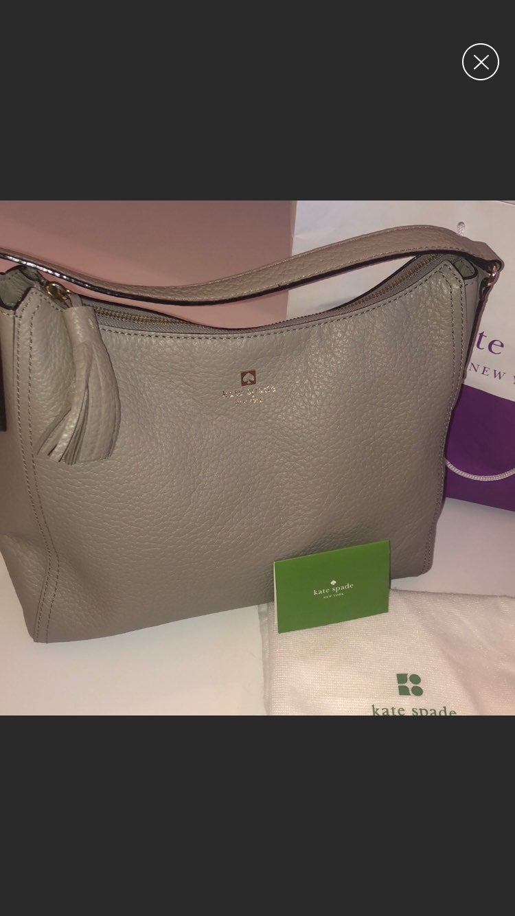 Kate Spade Taupe Leather Shoulder Bag
