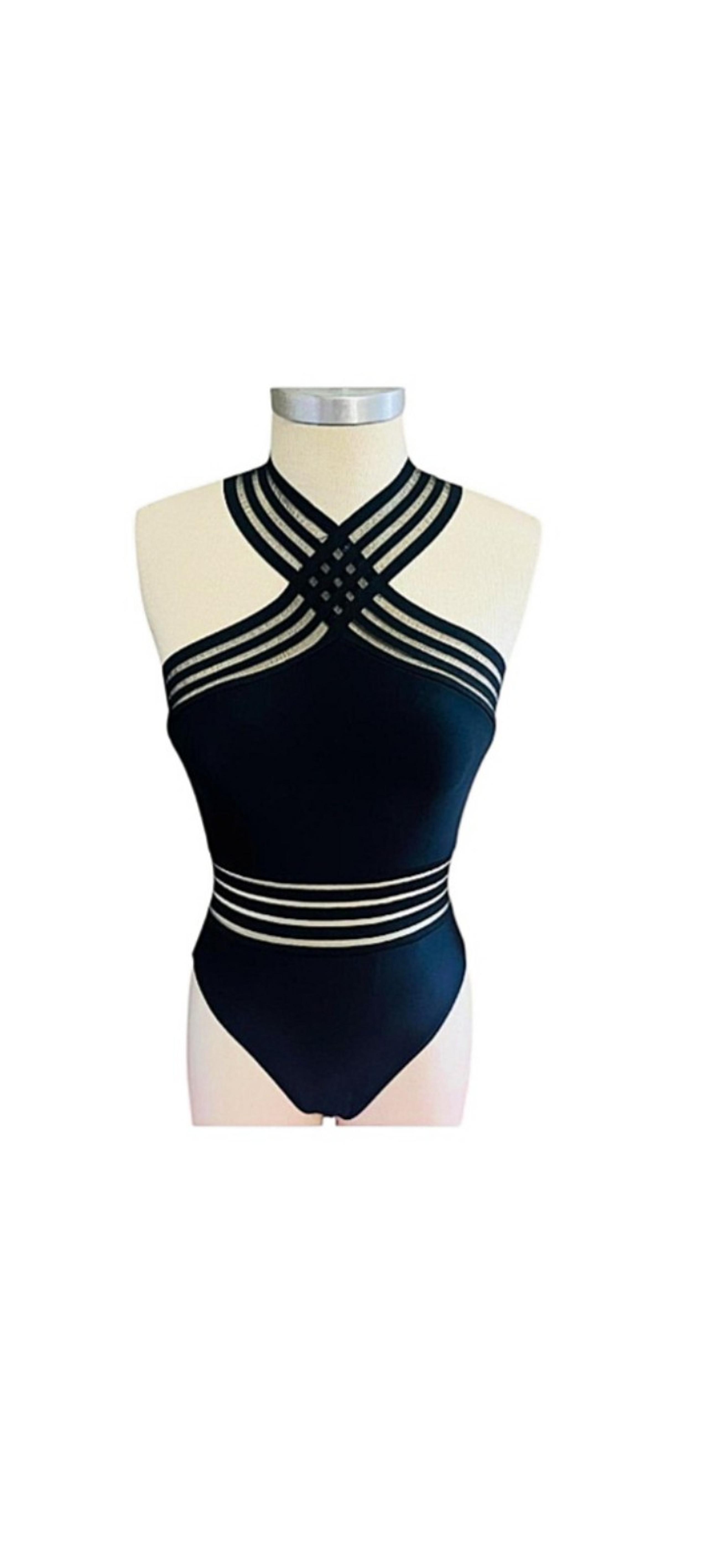 Women Crisscross One Piece Swimsuit Tummy Control Bathing Suit Size S
