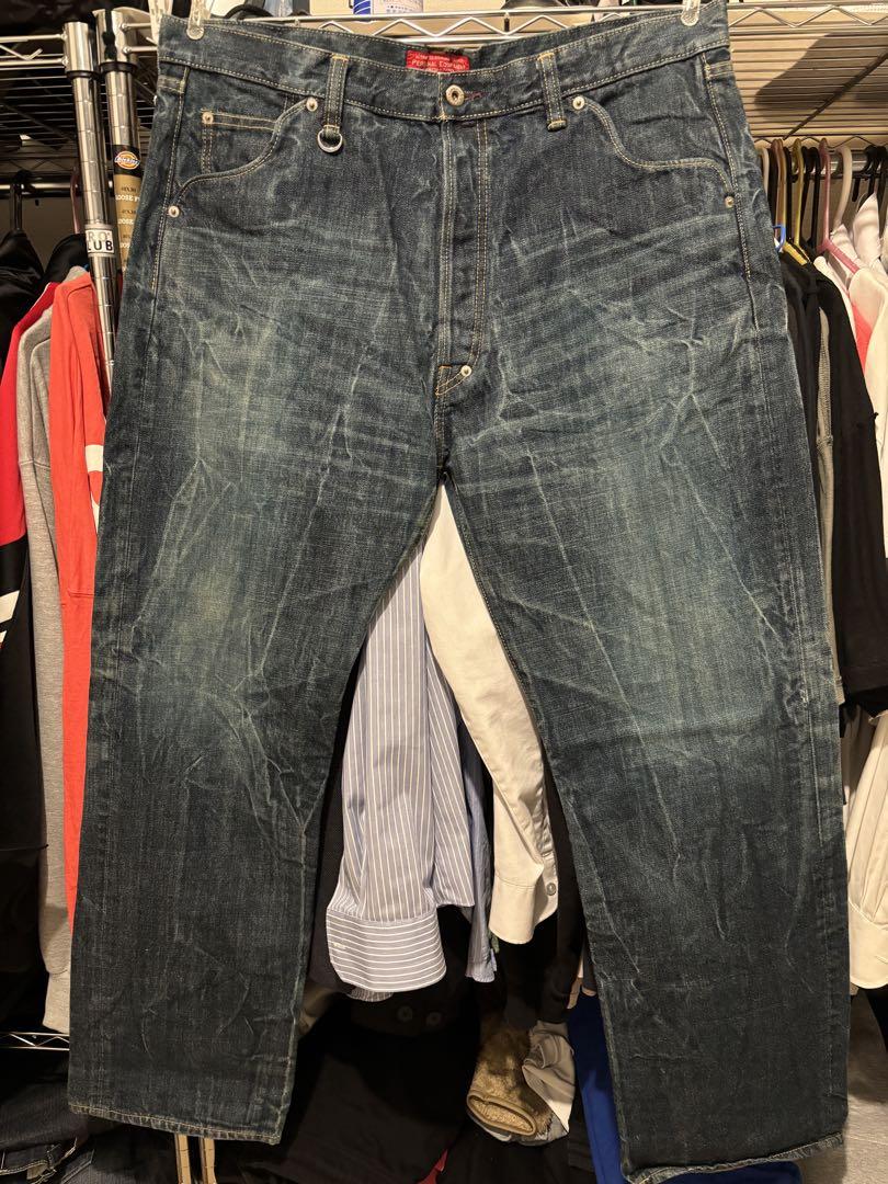 NITRAID denim with vintage processing, a bathing ape.