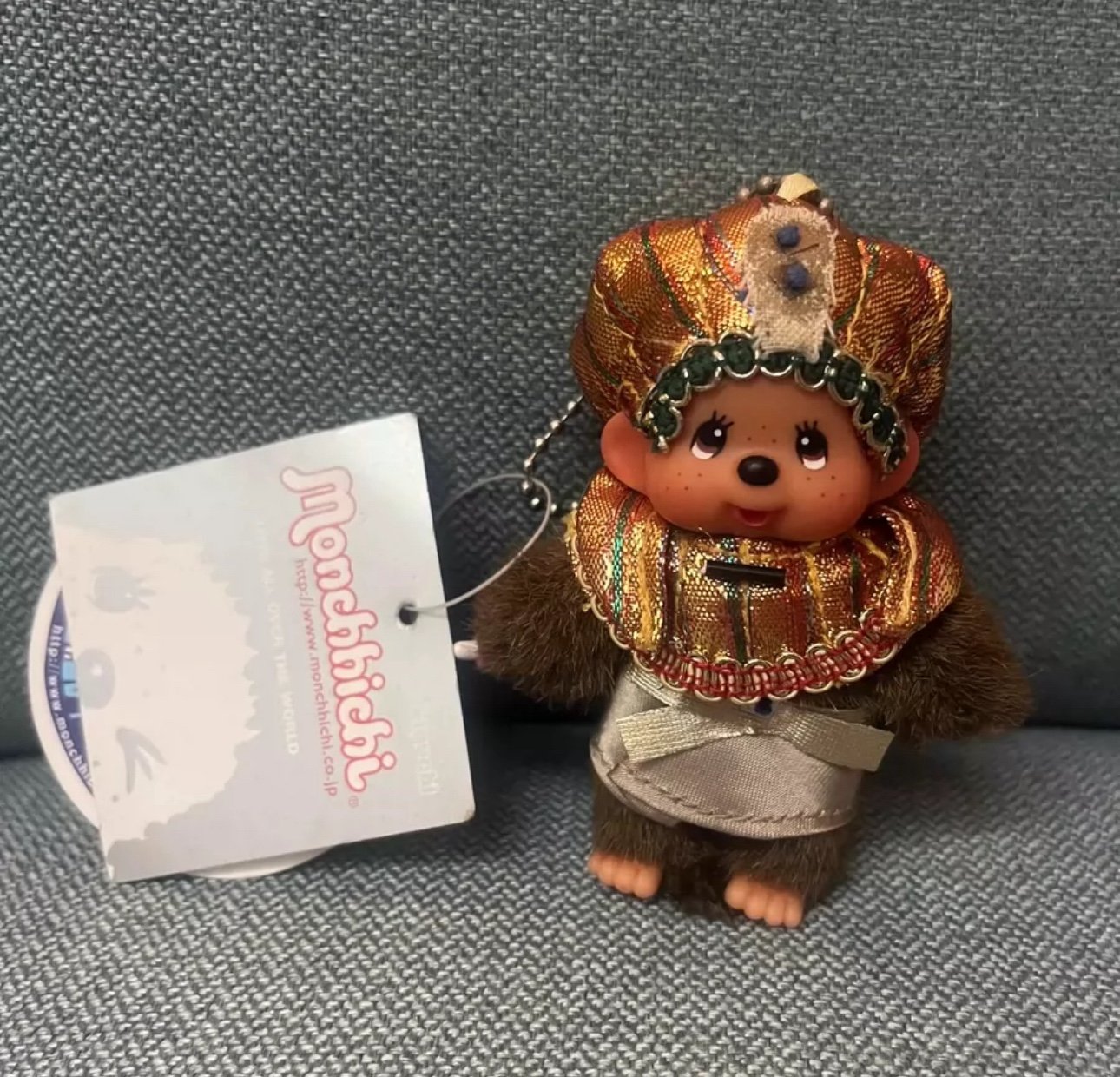 Monchhichi traveling around the world edition Egyptian cloth doll