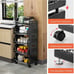 5 Tier Fruit Vegetable Basket, Kitchen Rolling Cart with Wheels