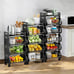 5 Tier Fruit Vegetable Basket, Kitchen Rolling Cart with Wheels