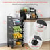 5 Tier Fruit Vegetable Basket, Kitchen Rolling Cart with Wheels