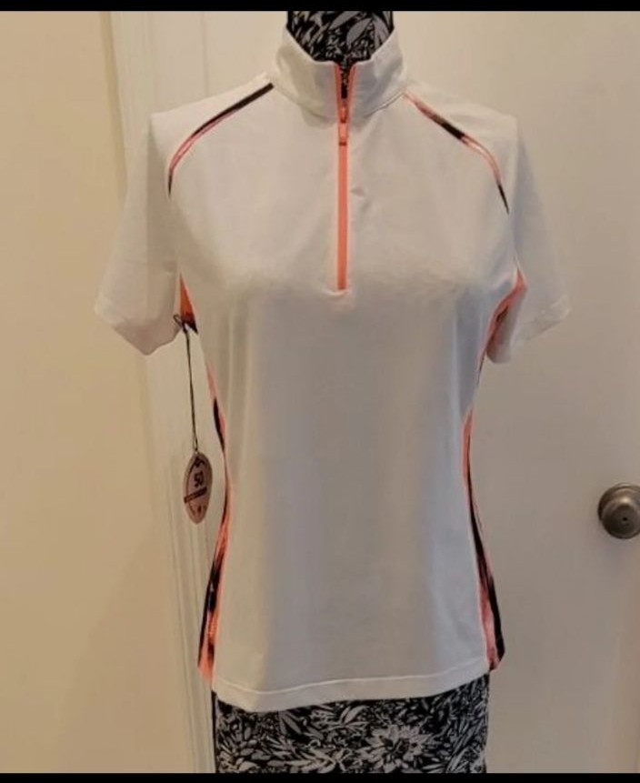 Tail upf50 quarter zip tee sz M