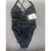 BECCA Women's Color Play Crochet One Piece Swimsuit, Plunge Neck Size Small