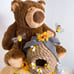 Honey Teddy Bear Diaper Cake, Bees theme