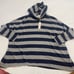 NWT Sundry Navy Blue Grey Stripe Hoodie Sweatshirt Size 1 US Small New