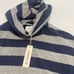 NWT Sundry Navy Blue Grey Stripe Hoodie Sweatshirt Size 1 US Small New