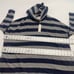 NWT Sundry Navy Blue Grey Stripe Hoodie Sweatshirt Size 1 US Small New