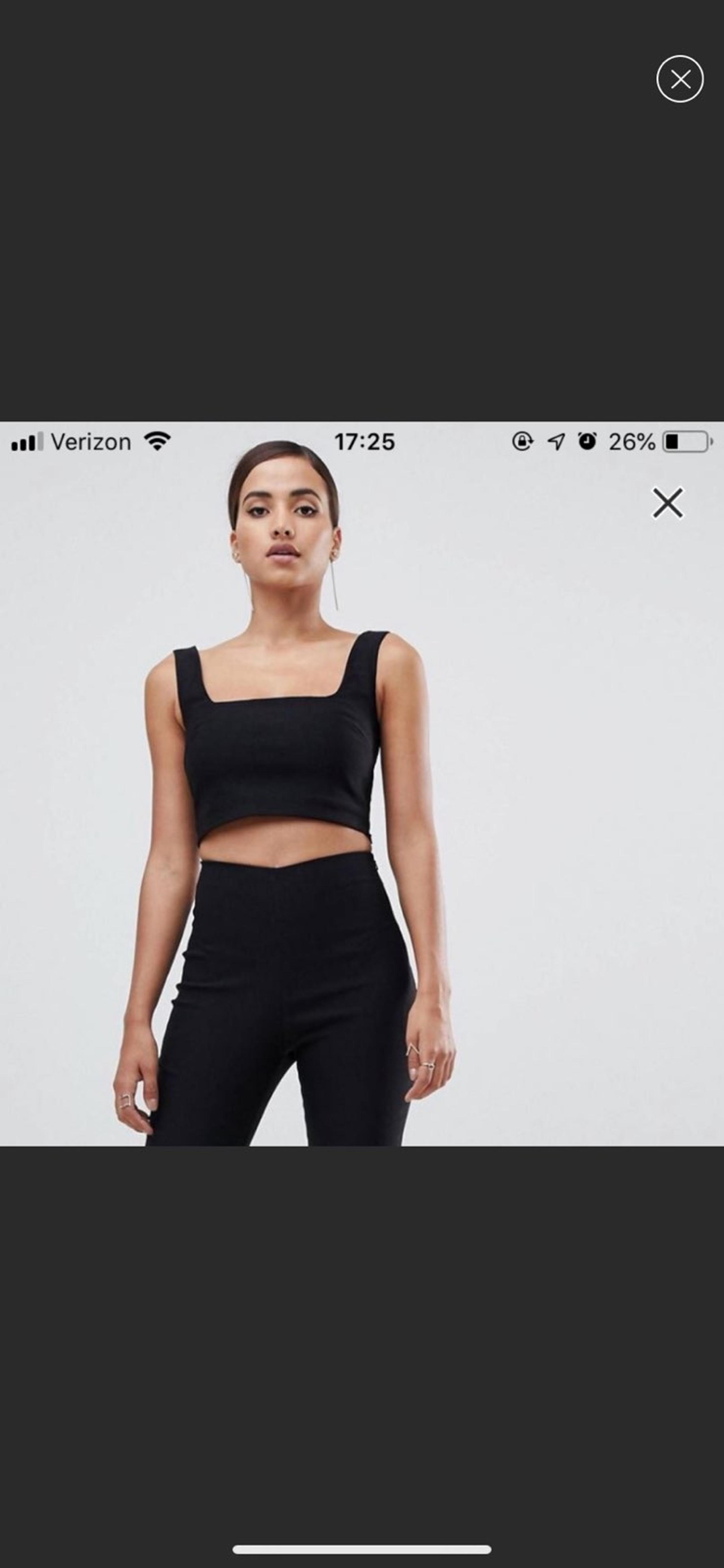 BNWT Black Vesper Crop Top