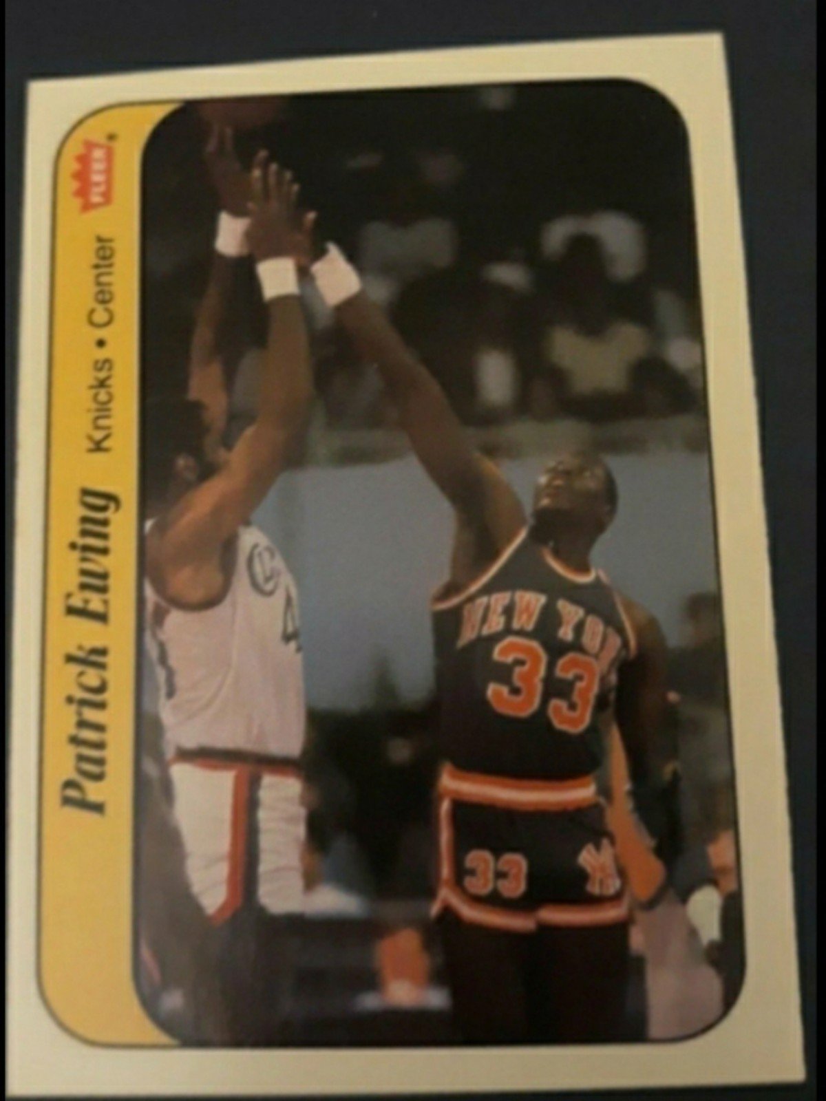 Vintage Fleer 1986 Patrick Ewing Rookie New York Knicks Collectors Sticker Card