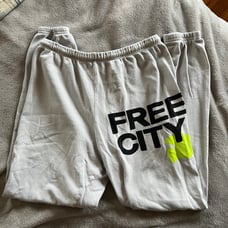 Free City Supershop Light Gray Joggers Sweatpants Unisex Small