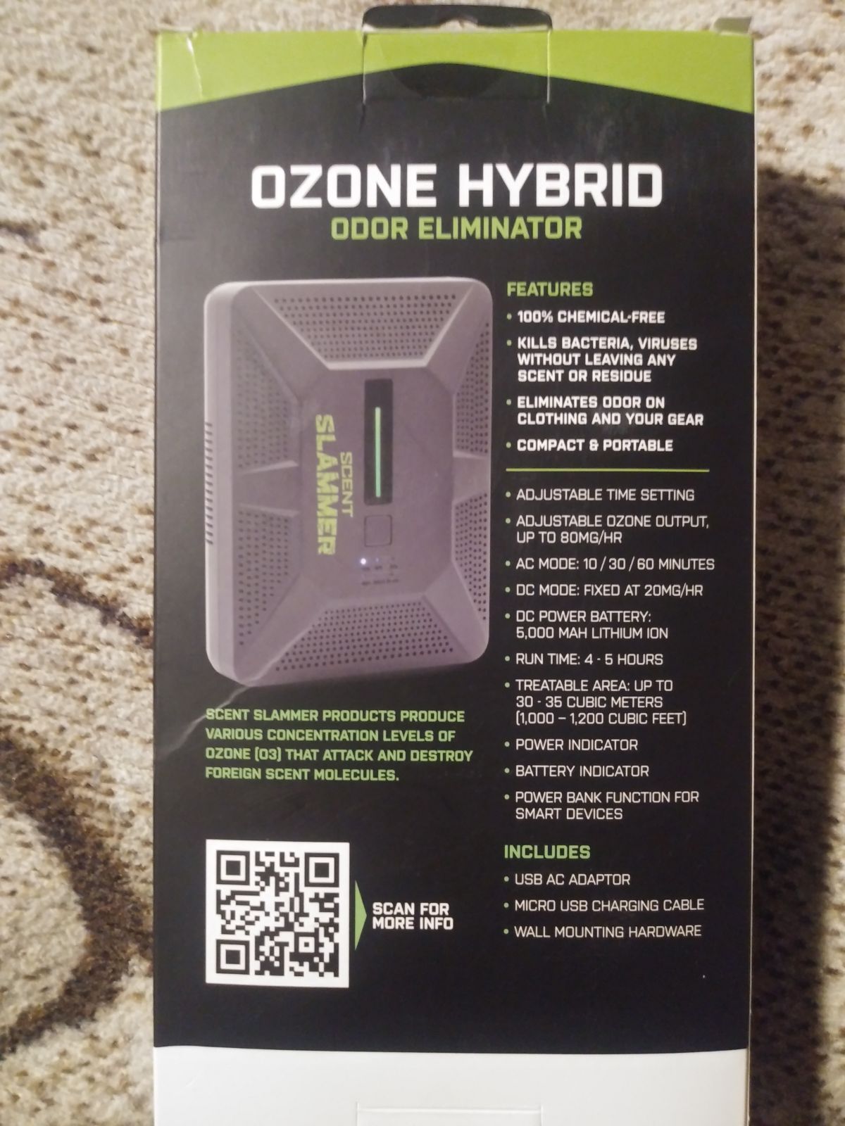 Ozone hybrid odor eliminator