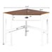 Triangle Computer Desk Corner Office Desk Laptop Table w/ Drawer Shelves Natural