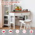 Triangle Computer Desk Corner Office Desk Laptop Table w/ Drawer Shelves Natural