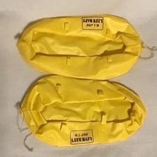 (Lot Of 2)Vint 1960’s Hasbro GI Joe 10” Yellow G.I. Joe Life Rafts W/ Pull Rope