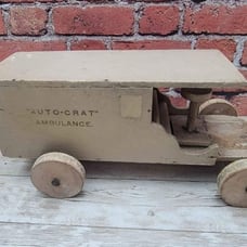 1918 RARE WWI Wooden Red Cross Ambulance by Auto-Crat Shapleigh Hardware Co.