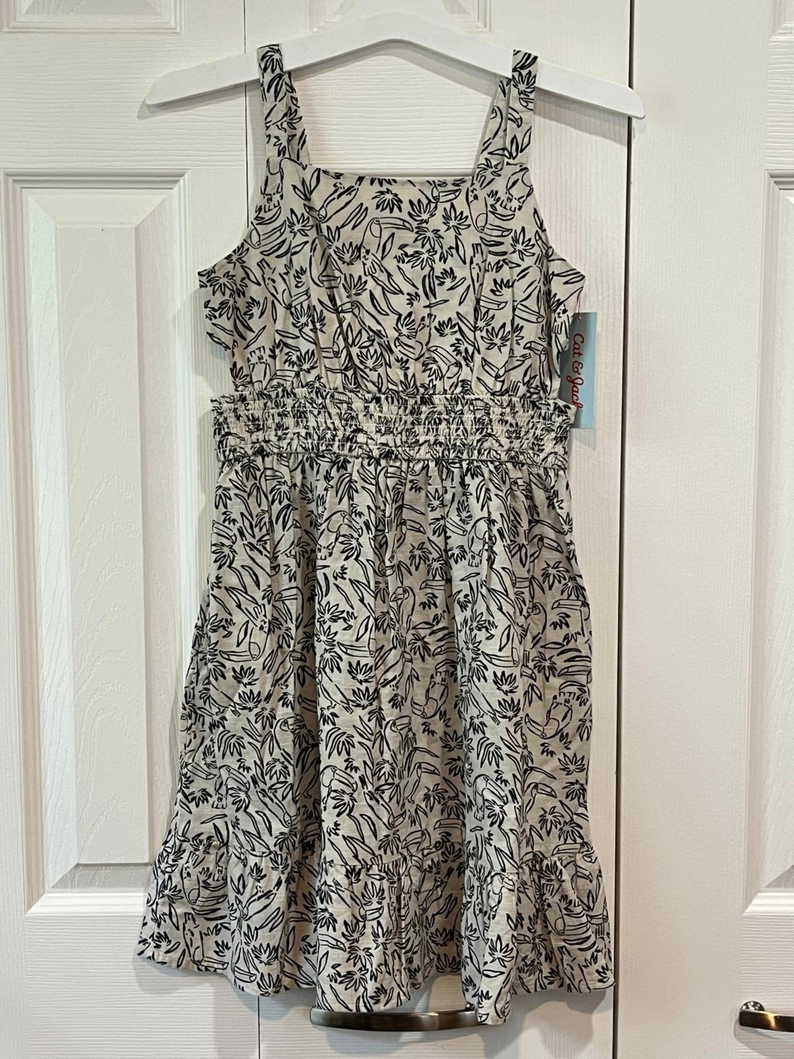 Cat & Jack NWT Black & White Toucan SunDress XS (4-5)