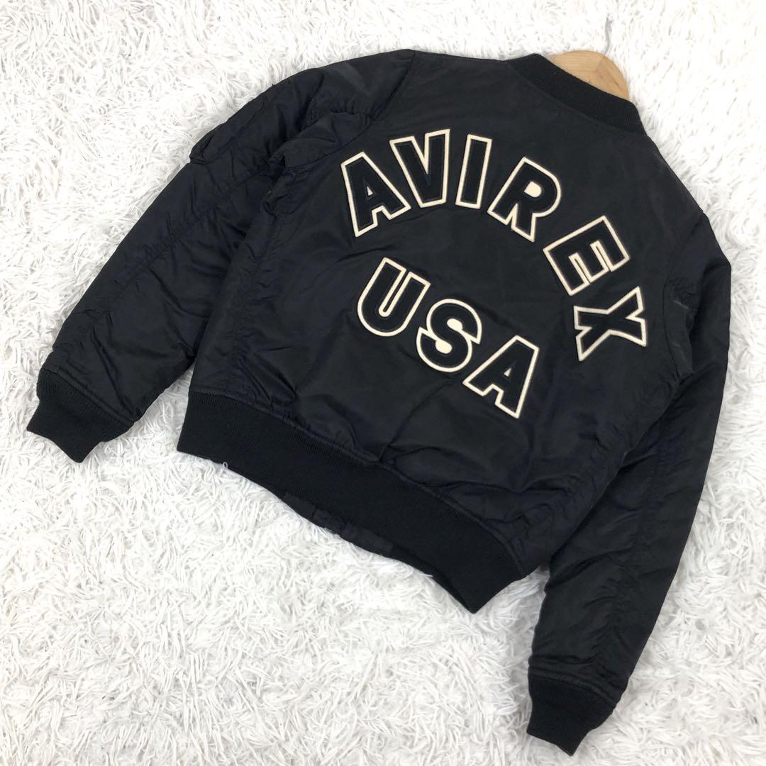 【Popular, Excellent Condition】AVIREX MA-1 Flight Jacket USA Back Logo M