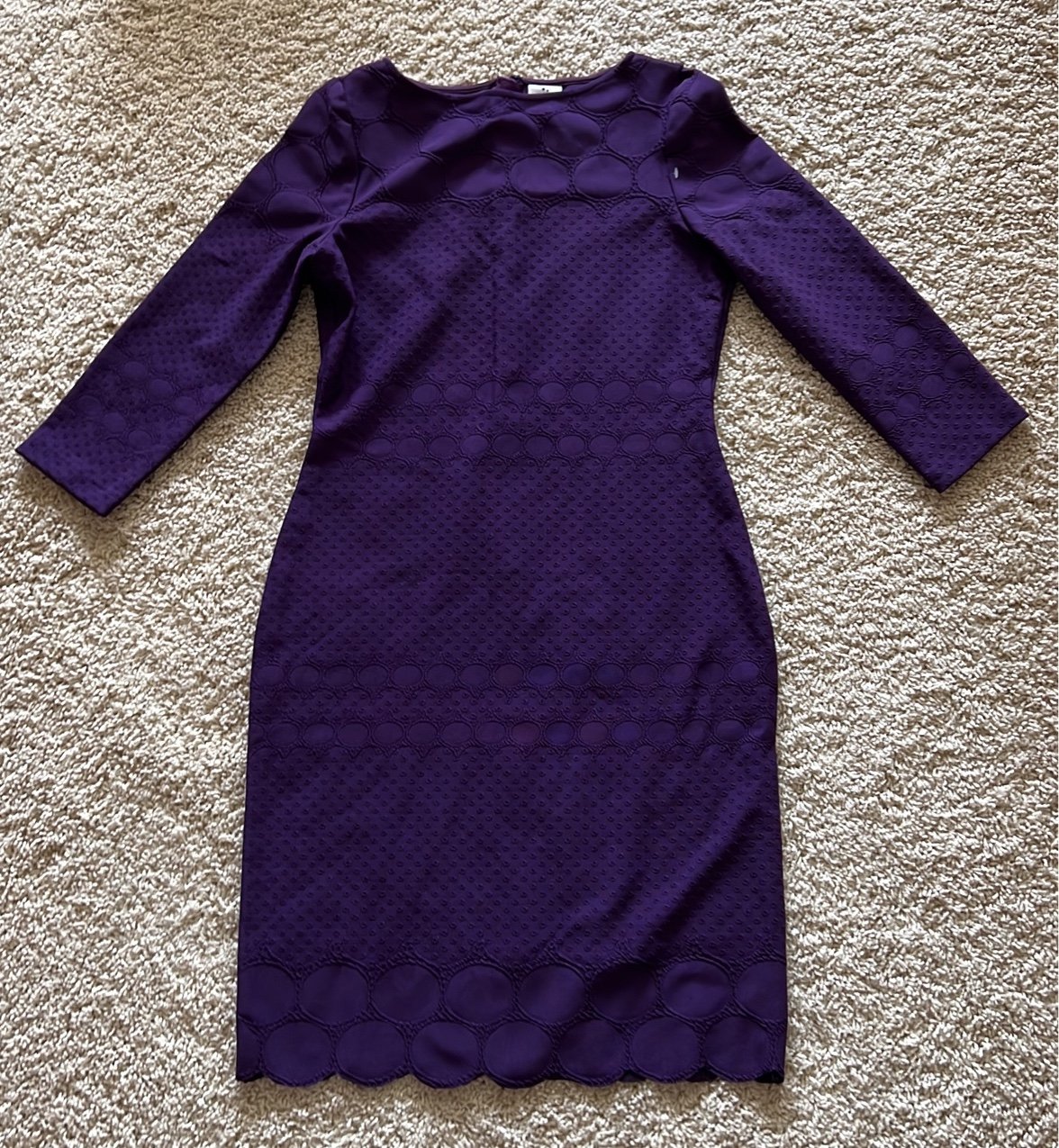 New Julia Jordan deep purple stretch zipper Dress Sz 4