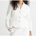 J.Crew Denim blazer-jacket in white NWT Size 18