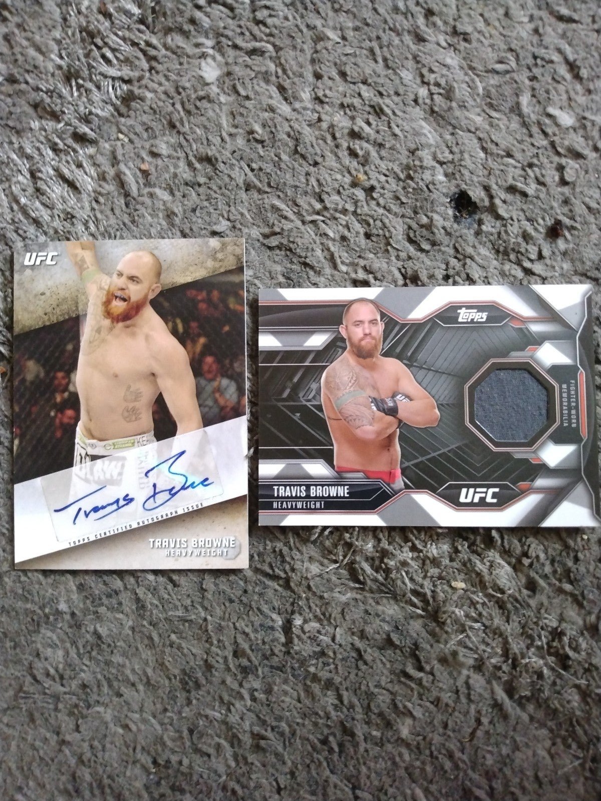UFC Topps Travis Browne AUTOGRAPH & RELIC LOT