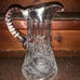 Beautiful American Brilliant Period Cut Crystal Pitcher 9.5”