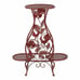 Red Rooster Iron Triple Plant Stand