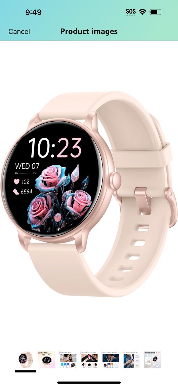 Pink smart watch with box included