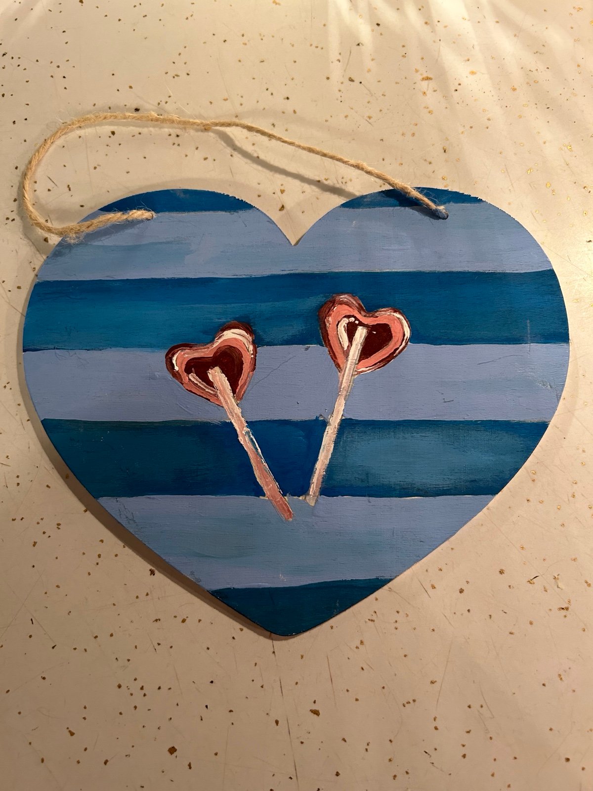 Wooden heart sign