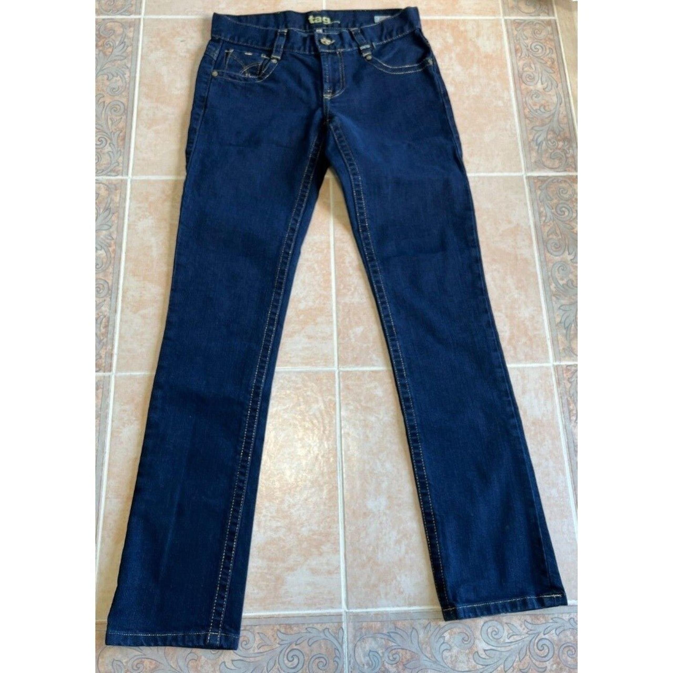 Tag Jeans Womens Stretch Straight Jeans Medium Wash ID# 1067 Size 28