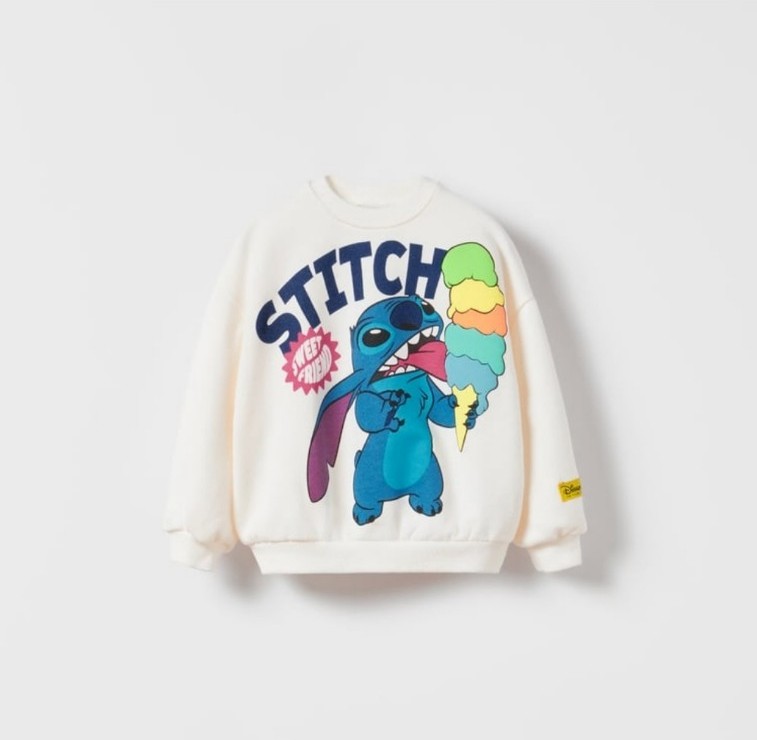 ZARA LILO & STITCH ICE CREAM DISNEY SWEATSHIRT - Disney 100 Years Collection