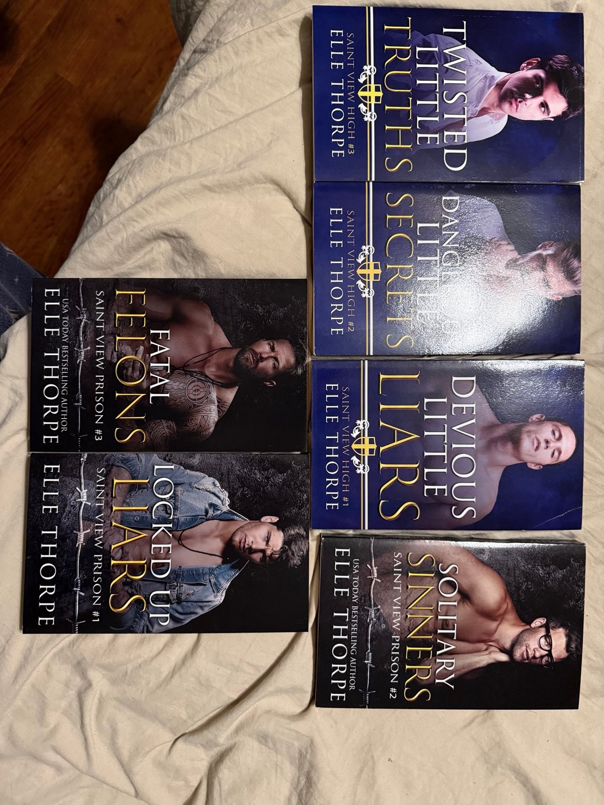 Saint view high and saint view prison series Elle Thorpe signed books