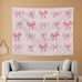 Coquette Pink Bow Tapestry, Coquette Room Decor, Pink Preppy Girly Wall Decor