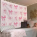 Coquette Pink Bow Tapestry, Coquette Room Decor, Pink Preppy Girly Wall Decor