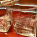 Forty Creek Whiskey Glasses (3) Embossed Square Bottom 3-1/2 8 OZ