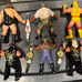 Wcw WWF WWE wrestling figure lot of 6 with 3 custom belts osftm