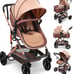 Foldable Baby Stroller Reversible Bassinet, Travel Stroller for Newborn Baby