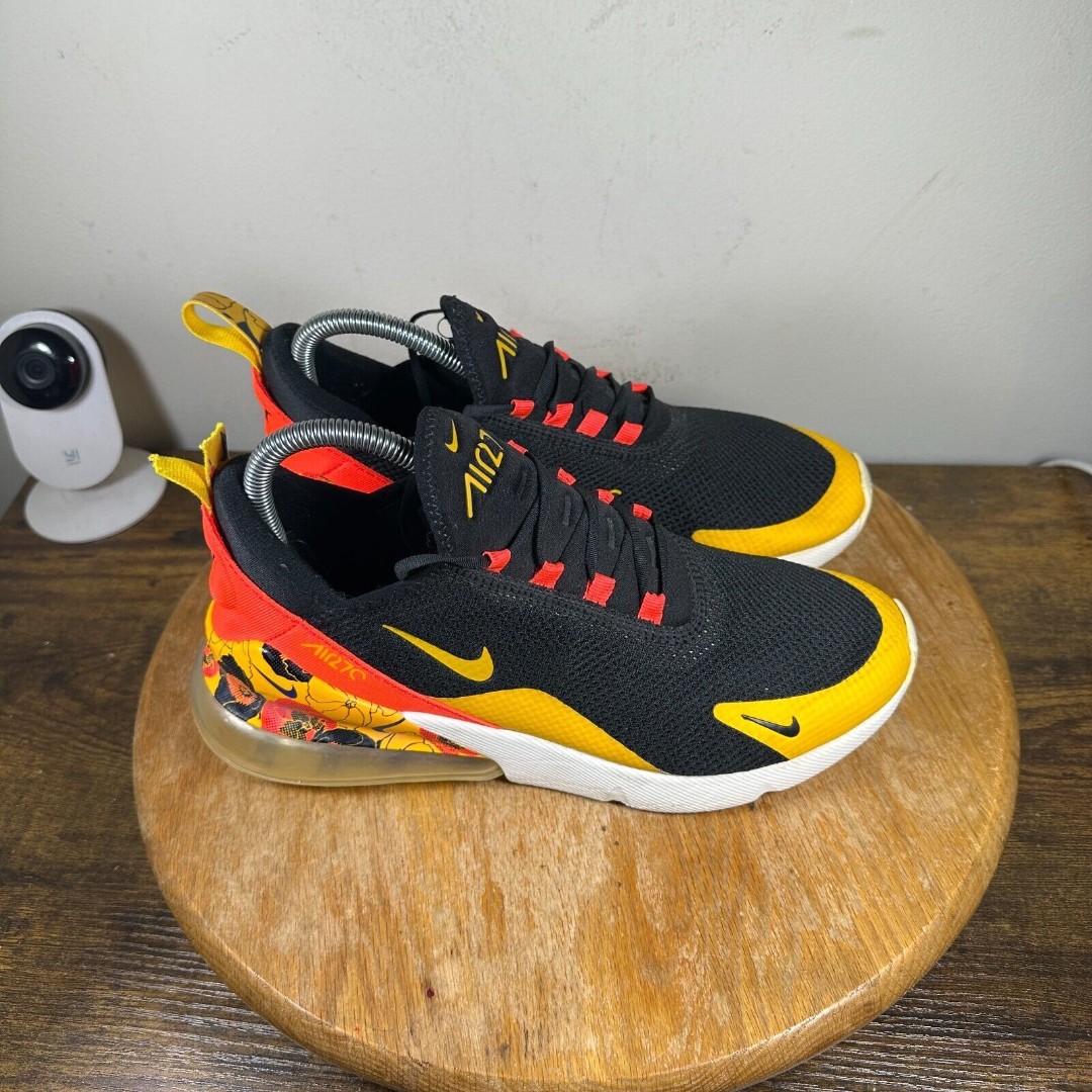 Nike Air Max 270 Women's Size 9 Floral Orange Black Shoes Sneakers AR0499-005