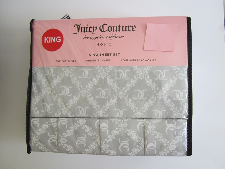 Juicy Couture King Sheet Set Grey JC