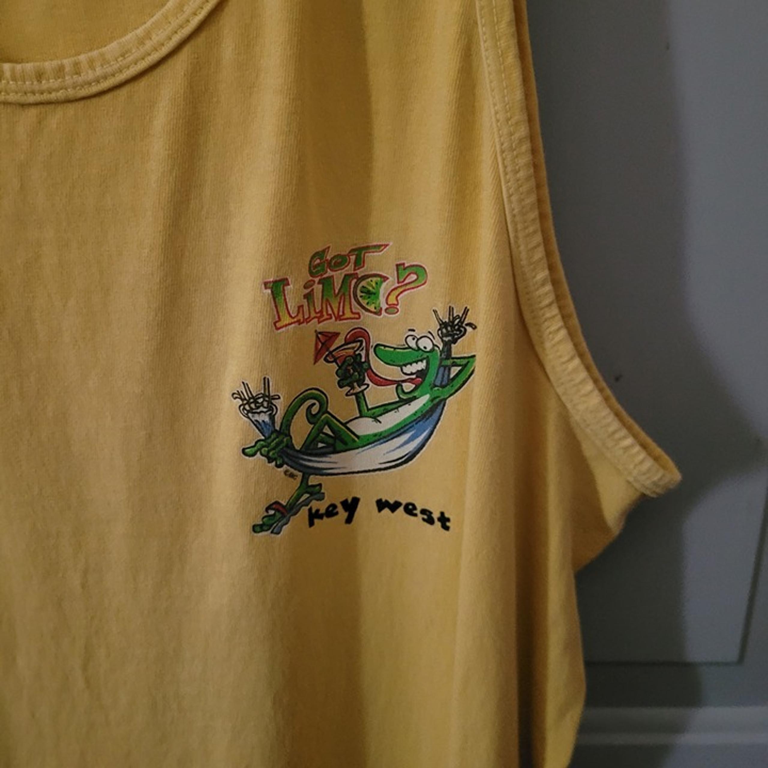 Yellow Tank Top - Key West, Florida "Got Lime" Authentic Pigment Men's Large