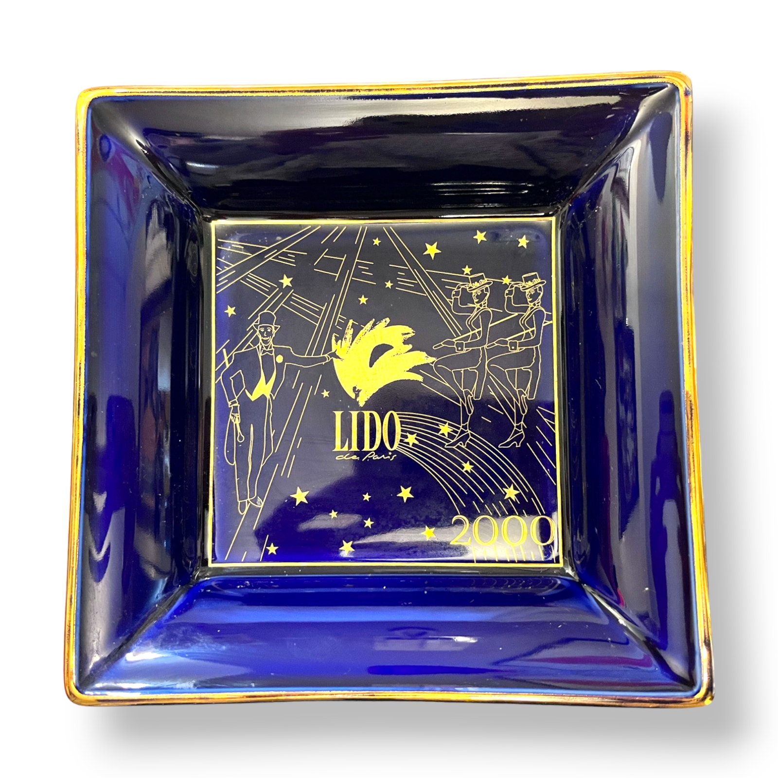 LIMOGES France ARTORIA LIDO PARIS 2000 Square Dish Blue