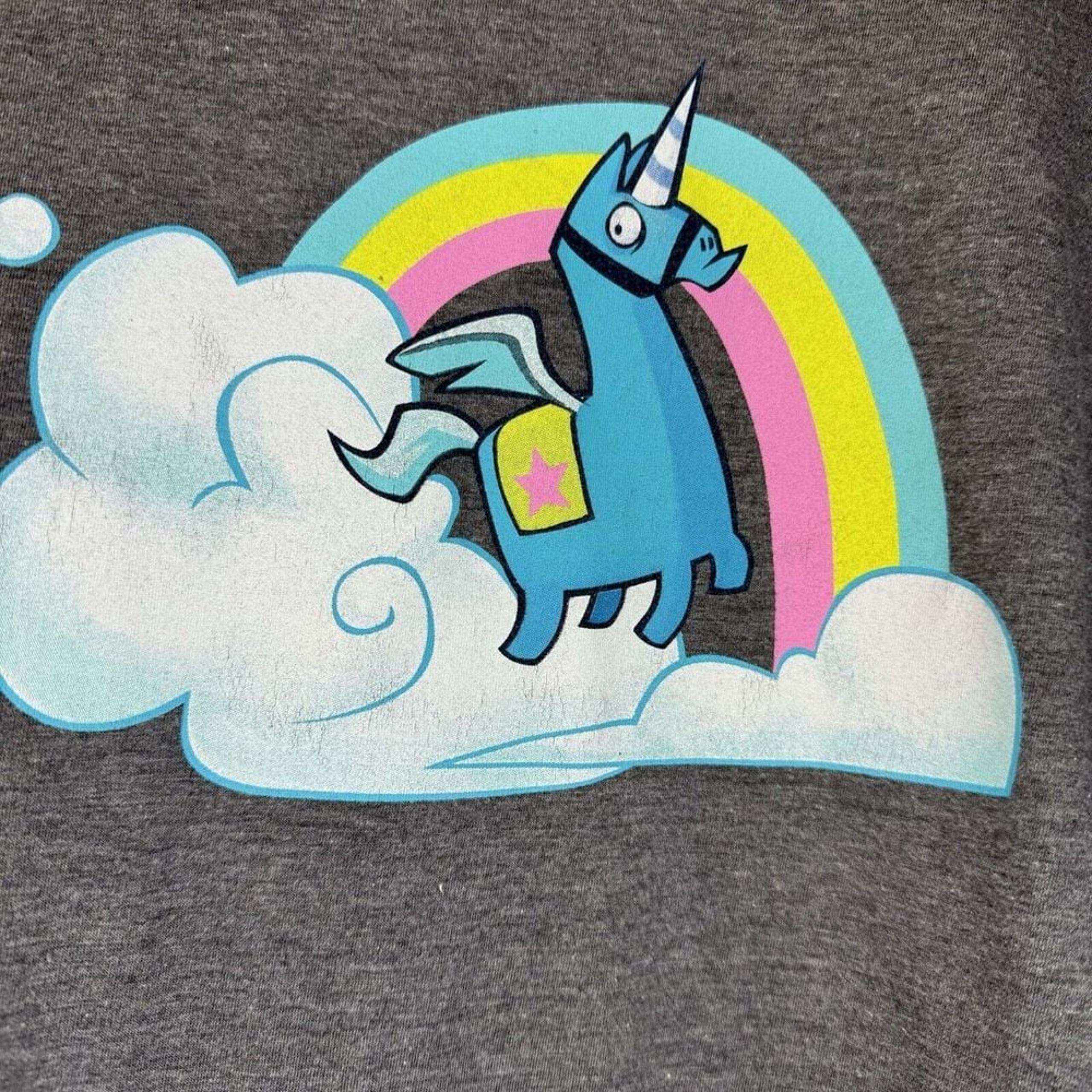 Fortnite Llamacorn 3/4 Sleeve T Shirt Epic Games Official Merch Iconic Game