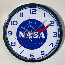 NASA logo battery operated wall hanging clock