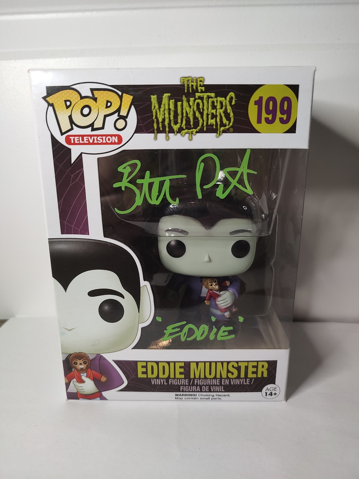 Funko Pop! Eddie Munster #199 Signed Butch Patrick w Box The Munsters Vinyl