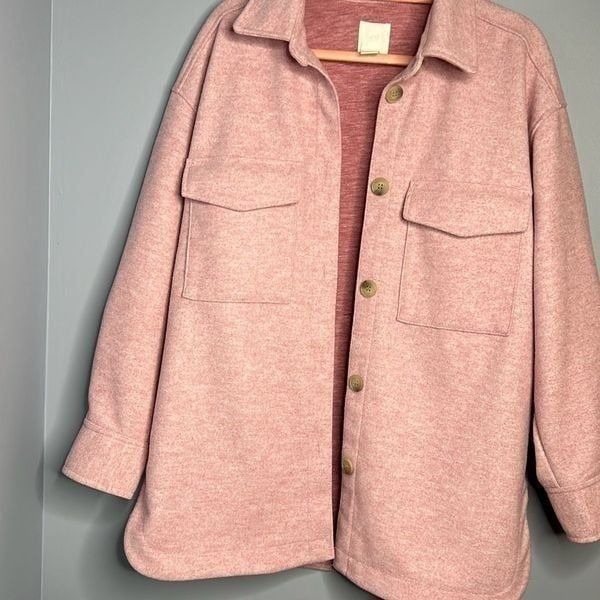 H&M Pink Button Up Shacket