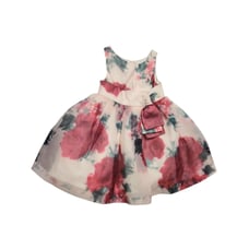 Janie and Jack special occasion Floral multicolored dress Flowers lined SZ 18-24