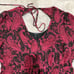 Torrid Burgundy Paisley Tea Length Clip Dot Open Back A-Line Dress Plus Size 1X